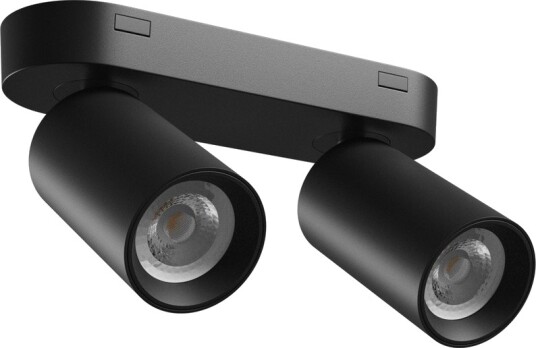 Spectrum Taklampe med 2 spotter GU10 Sort IP20 innendørs uten lyskilde