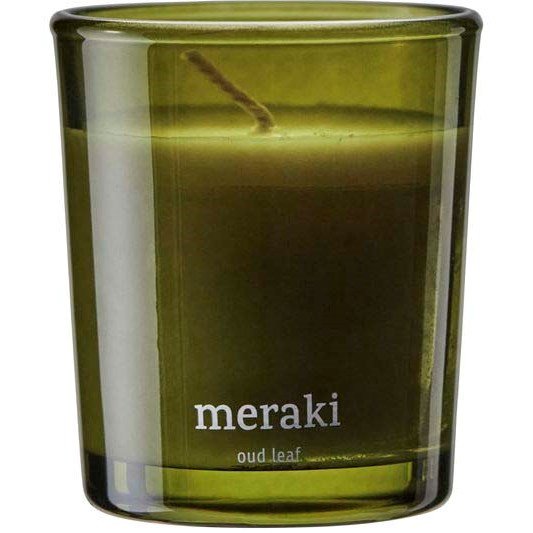 Meraki - Duftlys oud leaf 7x6 cm grønn