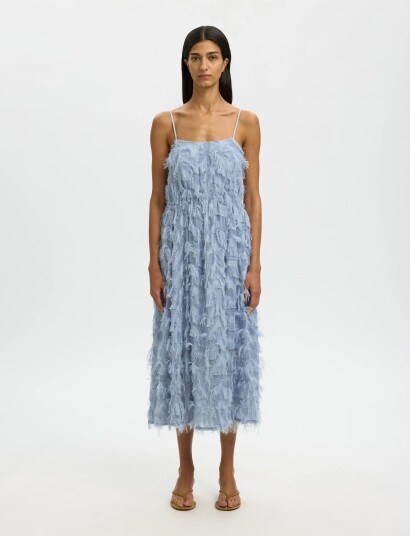 Selected Slfmyline Regular Midi Strap Dress B Blue 38 Selected Slfmyline Regular Midi Strap Dress B Blue 38