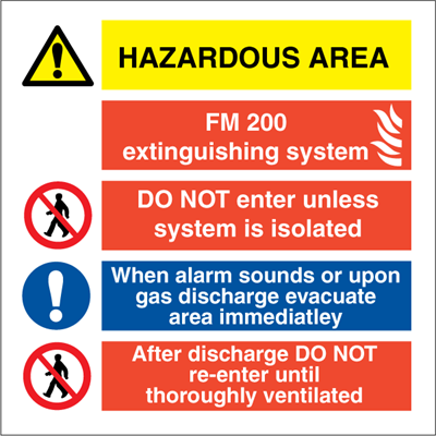 Jo Safety Hazardous area FM 200 Self Adhesive Vinyl V RR 300 x mm IMO 120074VRR Jo Safety Hazardous area FM 200 Self Adhesive Vinyl V RR 300 x mm IMO 120074VRR
