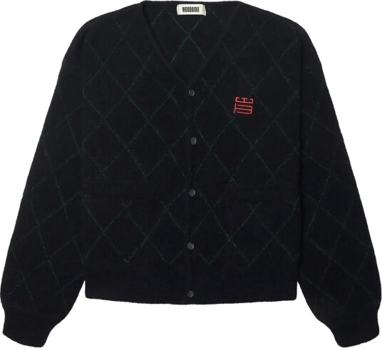 Woodbird Wboni Check Cardigan Navy XL