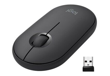 Logitech M350 Optisk Trådløs Mus - Grå - 3 Knapper - Bluetooth & RF