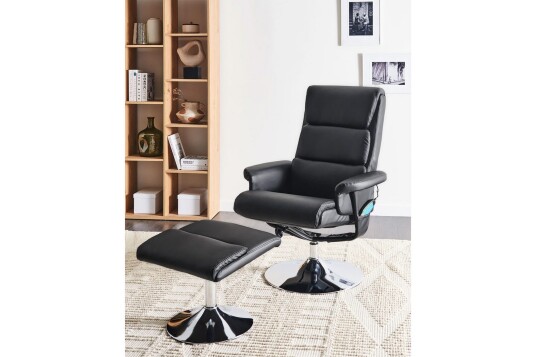 Reclinerstol Legend Svart Sølv