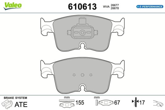 Bremseklosser VALEO 610613