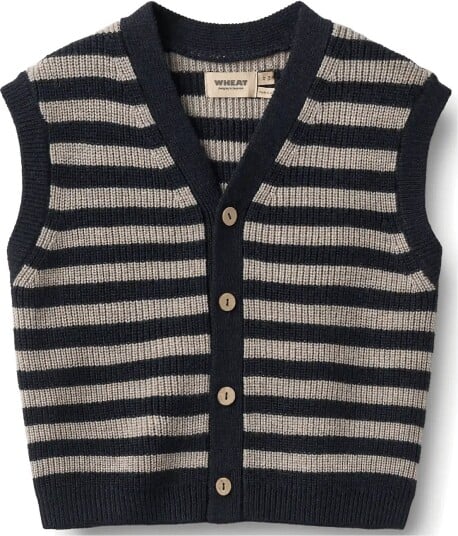Wheat Knit Vest Pete   NAVY STRIPE   116