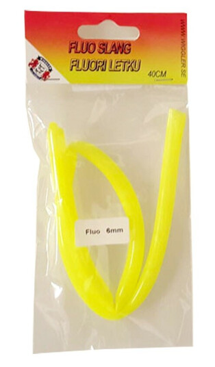 Wiggler Gummislange, 40 cm - fluoriserende gul - 3 mm Wiggler Gummislange, 40 cm - fluoriserende gul - 3 mm