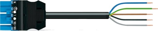 Tilkoblingskabel Dca Hann/løs 5-polet Kode I H05Z1Z1-F 5G1.5mm² 4m blå Tilkoblingskabel Dca Hann/løs 5-polet Kode I H05Z1Z1-F 5G1.5mm² 4m blå