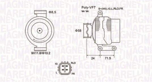 Dynamo MAGNETI MARELLI 063732029010 Dynamo MAGNETI MARELLI 063732029010