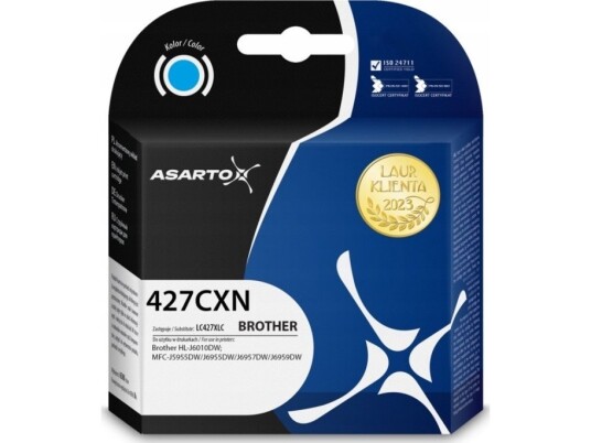 Tusz Asarto Tusz Asarto Do Brother 427Cxn | Lc427xlc | 5000 Str. | Cyan