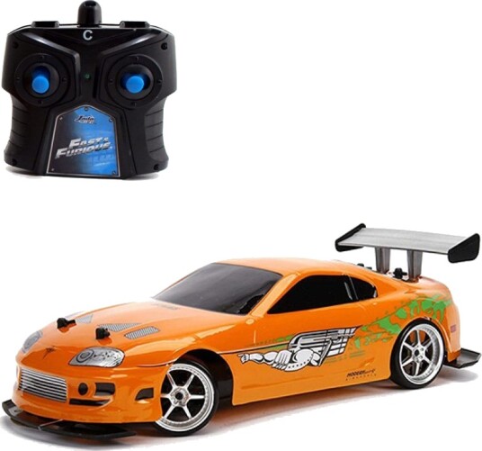 Fast & Furious Toyota Supra 1:16 Radiostyrt Bil Oransje med USB-lading