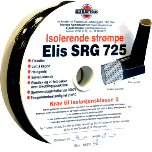 Elis Elektro Strømpe 10mm Sort SRG725 - 1821054 Elis Elektro Strømpe 10mm Sort SRG725 - 1821054