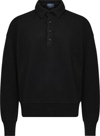 Polo Ralph Lauren Relaxed Fit Ribbed Polo Pullover POLO BLACK XXL