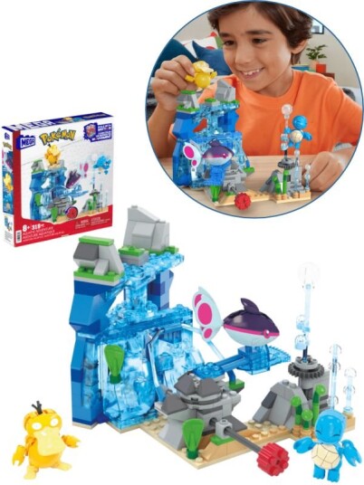 Mega Pokemon Aquatic Adventure byggesett med 319 klosser