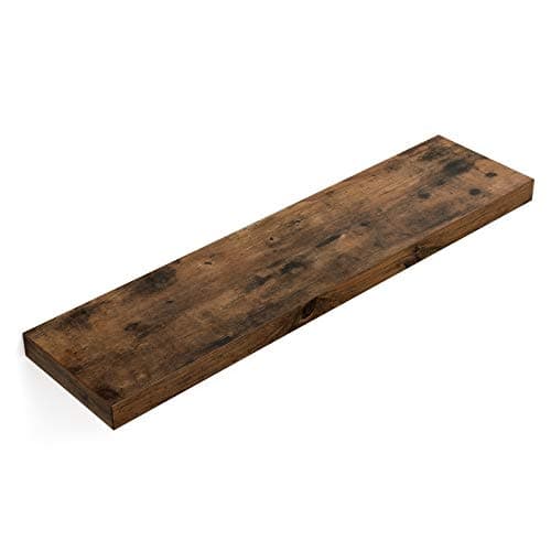 Rustikk brun flytende vegghylle 80cm Rommer 15kg