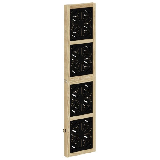  Romdeler 4 paneler brun og svart heltre keisertre 8721012074989