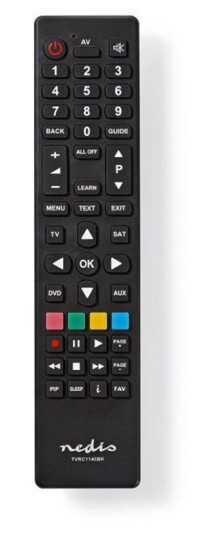 Nedis Universal fjernkontroll | Programmerbar | 4 Enheter | Fjern layout | Infrarød | Sort