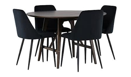Spisegruppe Venture Home Kaseidon Ø100 cm med 4 stk Night Stoler