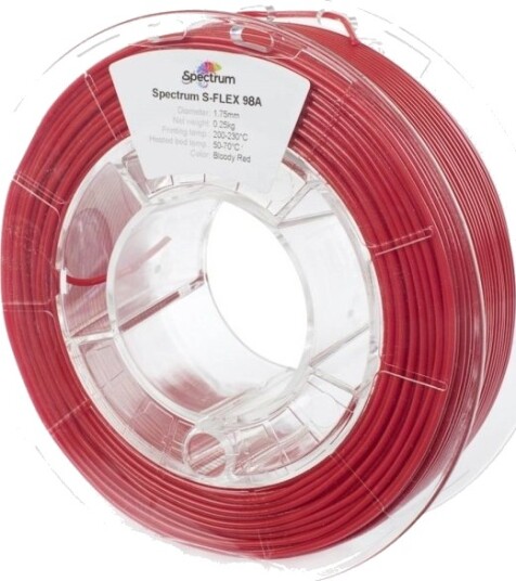 Spectrum S-Flex 98A Filament 1.75 mm 250 g Bloody Red 80528