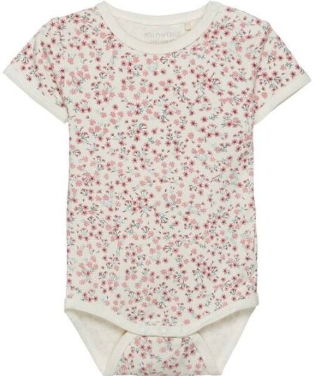 MinyMo kortermet body i bambus rose tan MinyMo kortermet body i bambus rose tan