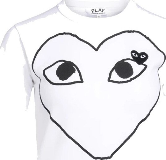 Comme des Garçons Play Dame Topper Hvit 2XS,