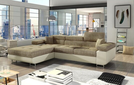 Seksjon Eltap Armando 289x85x203 cm Berlin 03 Soft 33 Beige Venstre Seksjon Eltap Armando 289x85x203 cm Berlin 03 Soft 33 Beige Venstre