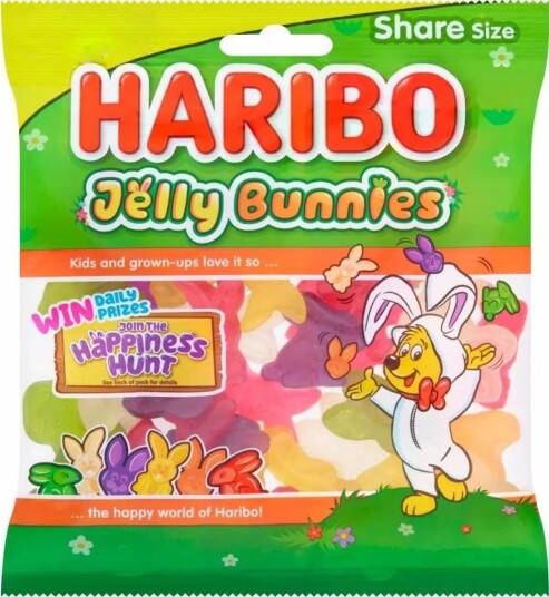 Haribo Jelly Bunnies Vingummikaniner med Fruktsmaker 140 gram