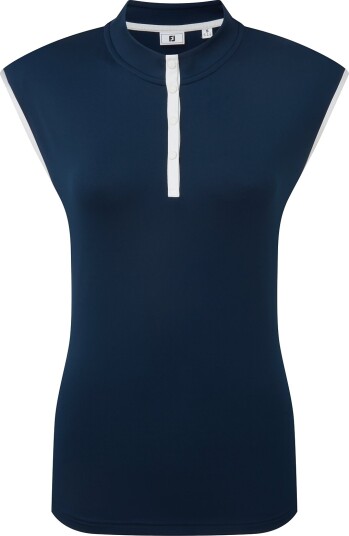 FootJoy Mock Neck Snap Polo Navy M