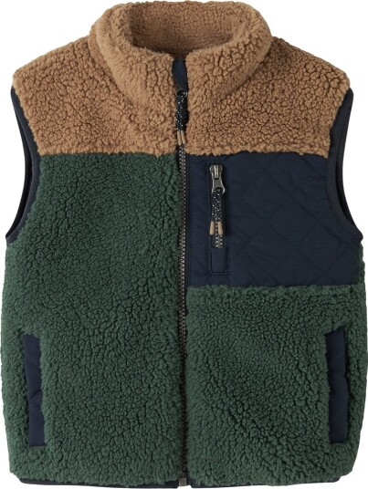 Name It Nmmmacey Teddy Vest Block Green 116