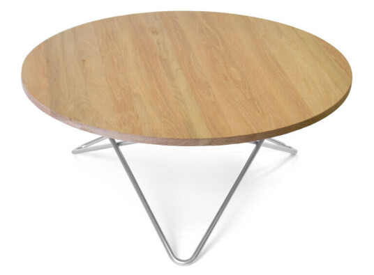 Ox Denmarq O Table salongbord eik mattlakkert, rustfritt stativ