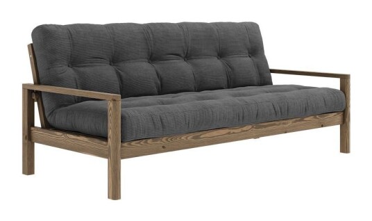 Karup Design Knob Sovesofa, Brun lakkert furu, Charcoal Unoliving 1733432-19-0 1733432-09-0 Karup Design Knob Sovesofa, Brun lakkert furu, Charcoal Unoliving 1733432-19-0 1733432-09-0