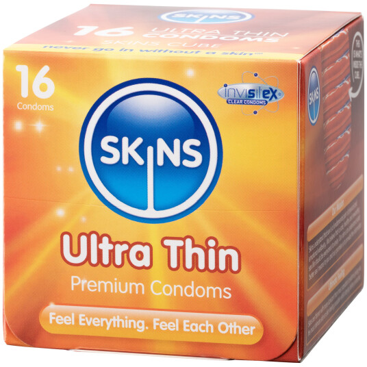 Skins Ultra Thin Kondomer 16 stk - Klar Skins Ultra Thin Kondomer 16 stk - Klar
