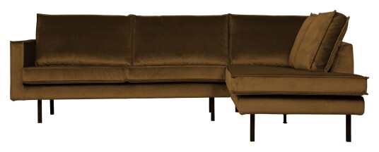 BePureHome Rodeo Sofa m/høyrevendt sjese - Honninggul Velur
