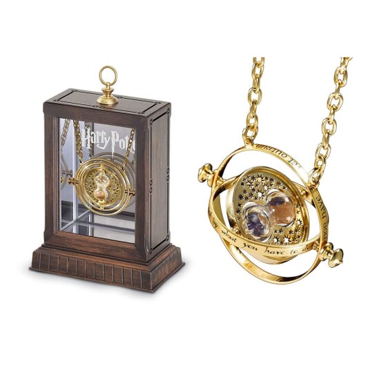 Harry Potter Tidsvender Halskjede med Swarovski Krystaller i Gull - Noble Collection