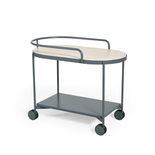 SMD Design Lene rullevogn Grey, hvitpigmentert askefinér