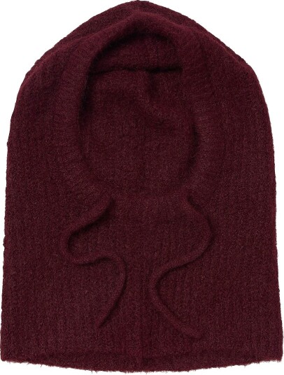 Object - Balaklava objMilu Knit Balaclava Rep - Rød