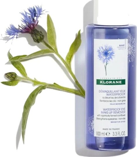 Klorane_Waterproof Eye Make-Up Remover Skånsom Sminkefjerner For Vannfast Sminke Med Blavatella 100 Ml