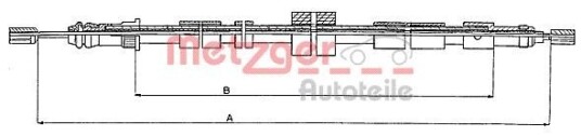 Metzger Tautrekk parkeringsbrems METZGER 10.6025