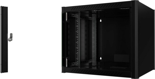 Lanview By Logon Rack Skap 60 X 56 Veggmonterbar Svart Ral 9005 9U 19" Lanview By Logon Rack Skap 60 X 56 Veggmonterbar Svart Ral 9005 9U 19"