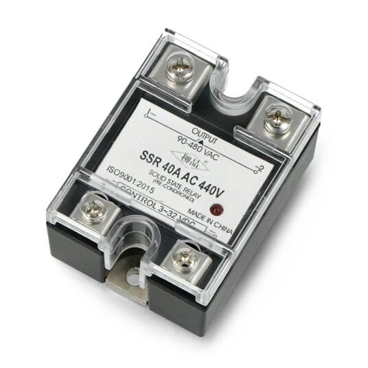 Enkeltfase solid state relé SSR 440 V AC / 32 V DC 40 A