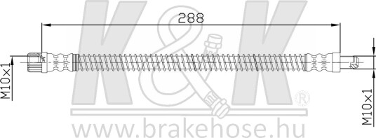 K&K FT4667 Bremseslange K&K FT4667 Bremseslange