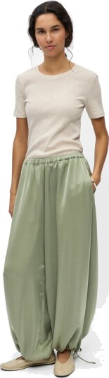 Object Objchilli Super Wide Pants E Sp 26   Khaki green   36