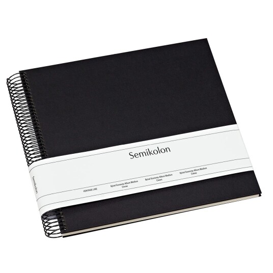 Semikolon Album Spiral Cream Black M