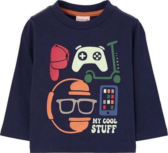 Boboli Knit T Shirt For Boy  Bci   NAVY   110