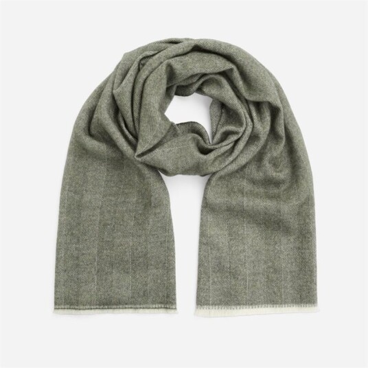 Ferner Jacobsen Scarf Wool Herringbone Olive Ferner Jacobsen Scarf Wool Herringbone Olive