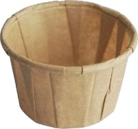 Dressingbæger Papir 30 Ml 1 Oz Rund Plisseret Brun,250 Stk/Ps   250 Stk.