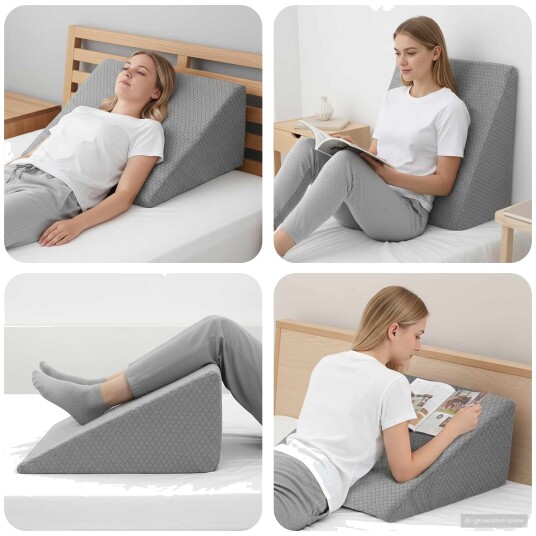 vidaXL Leggpute 60 x 50 x 30 cm Myk Minnefoam Grå