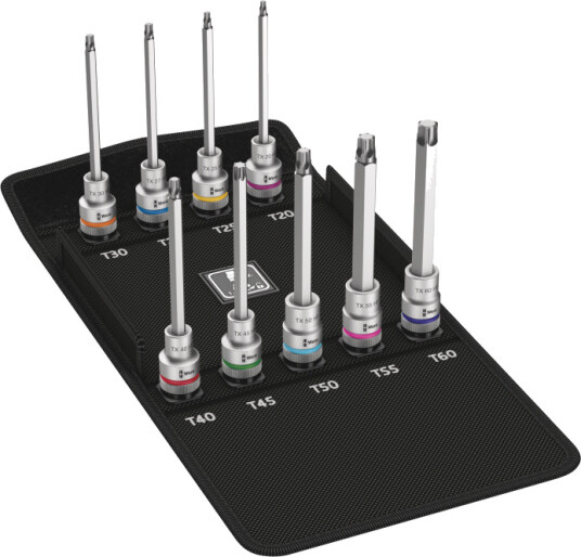 Wera 8767 C Torx Pipenøkler Set med 9 Deler for Metall og Stål