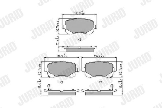Bremseklosser JURID 573299J Bremseklosser JURID 573299J