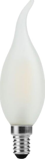 Spl E14 2W dimbar LED kronelys med tipp   C35 140lm matt glass filament   Dimbar : Dimbar Kulør : Ekstra varm