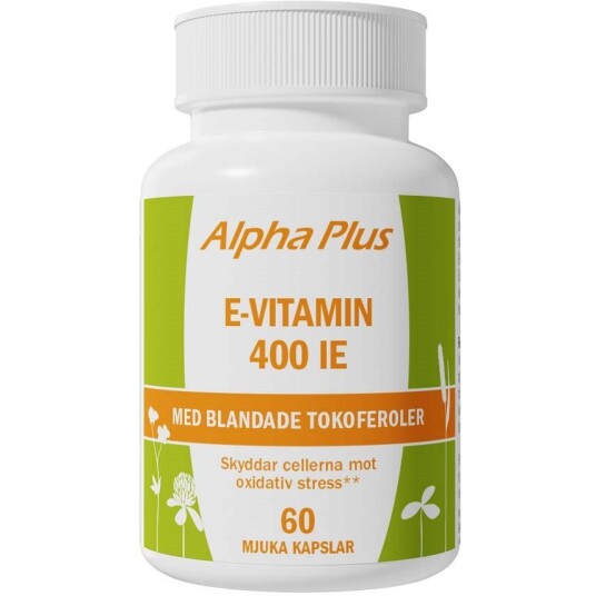 Alpha Plus E-vitamin 400 IE 60 Soft Caps Alpha Plus E-vitamin 400 IE 60 Soft Caps